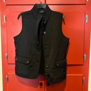 Black quilted Talbots vest